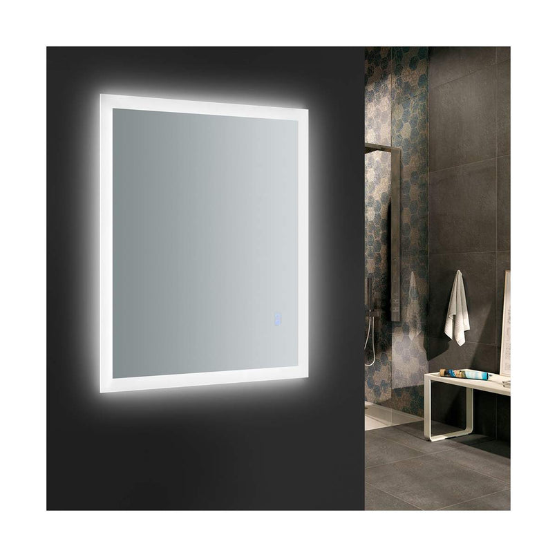 Angelo 36" W x 30" H Contemporary Rectangular Framed Bathroom Wall Mirror with Light - image 9