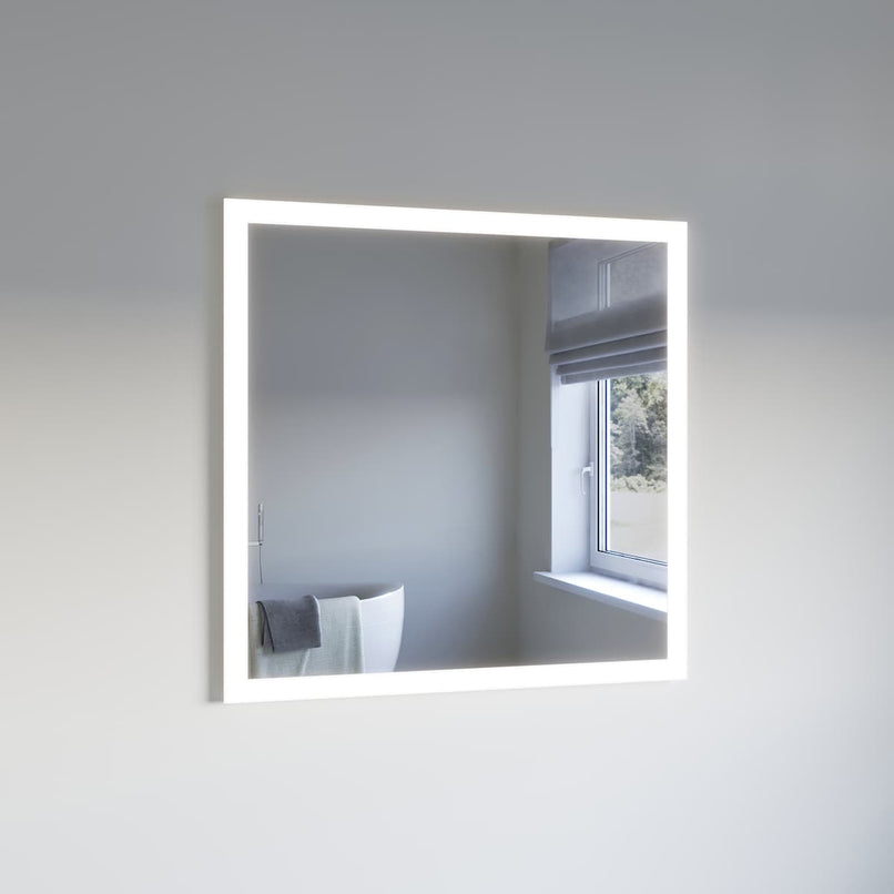 Angelo 36" W x 36" H Modern Square Aluminum Frameless Bathroom Wall Mirror with LED Lighting - image 2