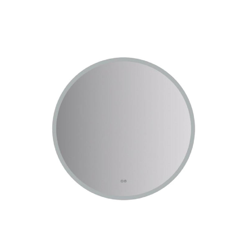 Angelo 36" Diameter Modern Circular Aluminum Frameless Bathroom Wall Mirror with LED Lighting - image 1