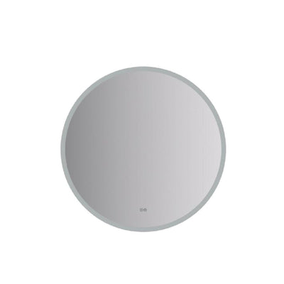 Angelo 36" Diameter Modern Circular Aluminum Frameless Bathroom Wall Mirror with LED Lighting - image 1