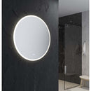 Angelo 36" Diameter Modern Circular Aluminum Frameless Bathroom Wall Mirror with LED Lighting - image 4