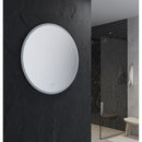 Angelo 36" Diameter Modern Circular Aluminum Frameless Bathroom Wall Mirror with LED Lighting - image 5
