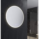 Angelo 42" Diameter Modern Circular Aluminum Frameless Bathroom Wall Mirror with LED Lighting - image 4