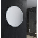 Angelo 42" Diameter Modern Circular Aluminum Frameless Bathroom Wall Mirror with LED Lighting - image 5