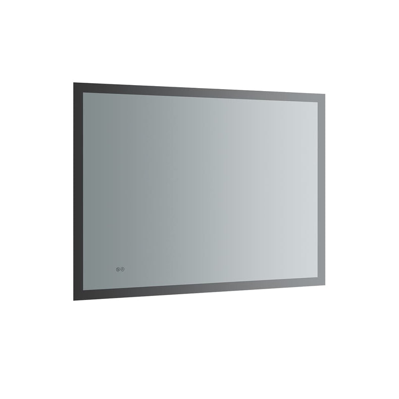 Angelo 48" W x 36" H Contemporary Rectangular Framed Bathroom Wall Mirror with Light - image 2