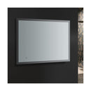 Angelo 48" W x 36" H Contemporary Rectangular Framed Bathroom Wall Mirror with Light - image 4