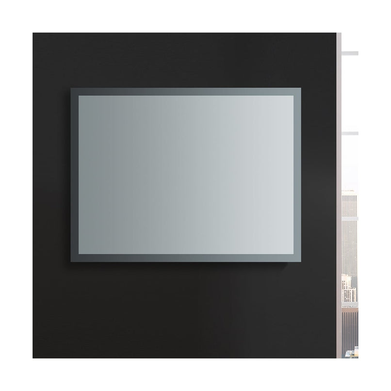 Angelo 48" W x 36" H Contemporary Rectangular Framed Bathroom Wall Mirror with Light - image 6
