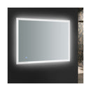 Angelo 48" W x 36" H Contemporary Rectangular Framed Bathroom Wall Mirror with Light - image 8