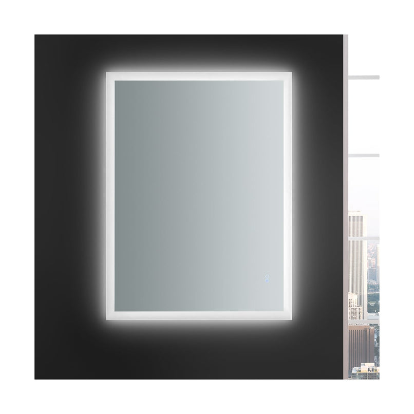Angelo 48" W x 36" H Contemporary Rectangular Framed Bathroom Wall Mirror with Light - image 11