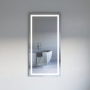 Angelo 59" x 30" Modern Rectangular Aluminum Frameless Bathroom Wall Mirror - image 1