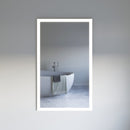 Angelo 36" W x 59" H Modern Rectangular Aluminum Frameless Bathroom Wall Mirror with LED Lighting - image 1