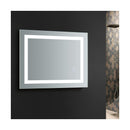 Santo 24" W x 30" H Contemporary Rectangular Framed Bathroom Wall Mirror with Light - image 7