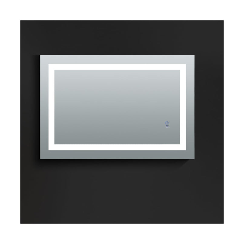 Santo 24" W x 36" H Contemporary Rectangular Framed Bathroom Wall Mirror with Light - image 10
