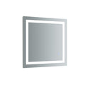 Santo 30" W x 30" H Contemporary Square Framed Bathroom Wall Mirror with Light - image 1