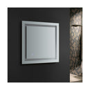 Santo 30" W x 30" H Contemporary Square Framed Bathroom Wall Mirror with Light - image 3