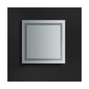 Santo 30" W x 30" H Contemporary Square Framed Bathroom Wall Mirror with Light - image 4