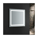 Santo 30" W x 30" H Contemporary Square Framed Bathroom Wall Mirror with Light - image 5