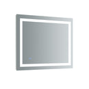 Santo 36" W x 30" H Contemporary Rectangular Framed Bathroom Wall Mirror with Light - image 1