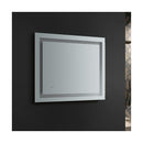 Santo 36" W x 30" H Contemporary Rectangular Framed Bathroom Wall Mirror with Light - image 4