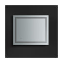 Santo 36" W x 30" H Contemporary Rectangular Framed Bathroom Wall Mirror with Light - image 6