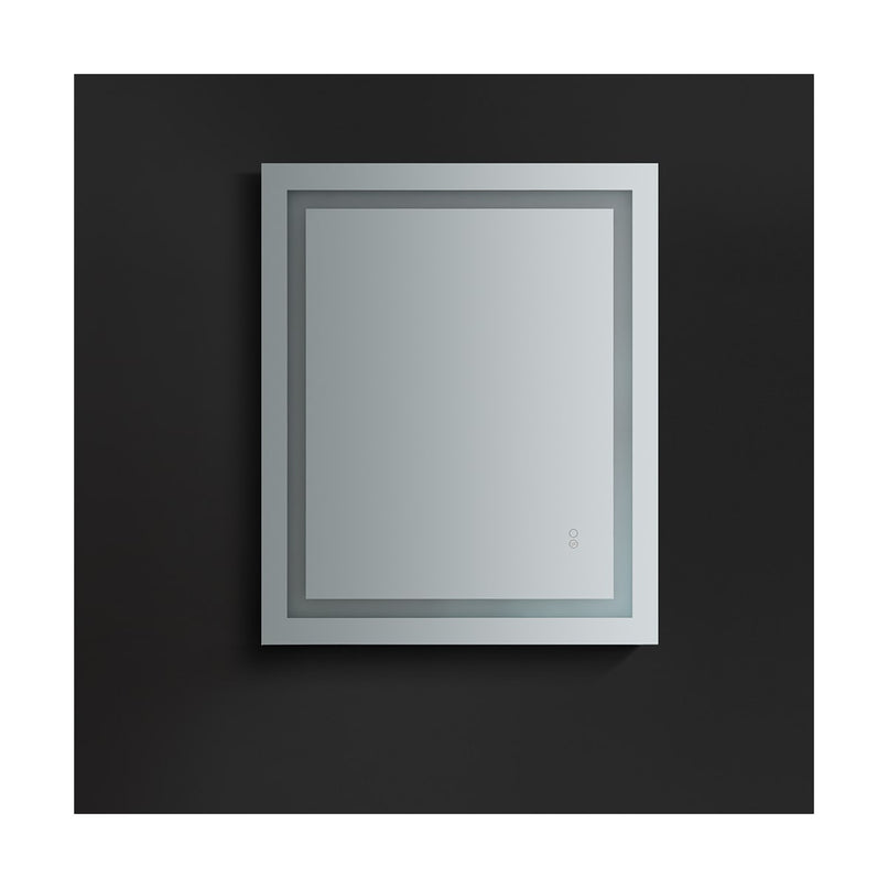 Santo 36" W x 30" H Contemporary Rectangular Framed Bathroom Wall Mirror with Light - image 7