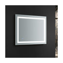 Santo 36" W x 30" H Contemporary Rectangular Framed Bathroom Wall Mirror with Light - image 8