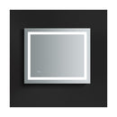 Santo 36" W x 30" H Contemporary Rectangular Framed Bathroom Wall Mirror with Light - image 10
