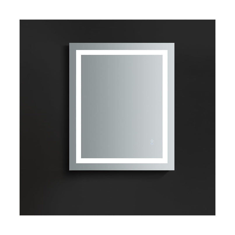 Santo 36" W x 30" H Contemporary Rectangular Framed Bathroom Wall Mirror with Light - image 11