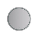 Santo 36" Diameter Modern Circular Aluminum Frameless Bathroom Wall Mirror with LED Lighting - image 1