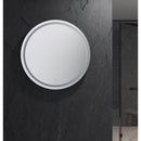 Santo 36" Diameter Modern Circular Aluminum Frameless Bathroom Wall Mirror with LED Lighting - image 2
