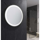 Santo 36" Diameter Modern Circular Aluminum Frameless Bathroom Wall Mirror with LED Lighting - image 3