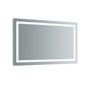 Santo 48" W x 30" H Contemporary Rectangular Framed Bathroom Wall Mirror with Light - image 1