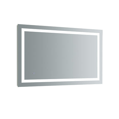 Santo 48" W x 30" H Contemporary Rectangular Framed Bathroom Wall Mirror with Light - image 1
