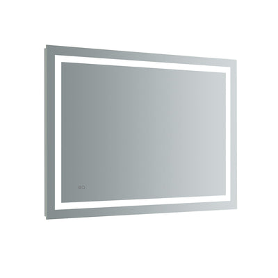 Santo 48" W x 36" H Contemporary Rectangular Framed Bathroom Wall Mirror with Light - image 1
