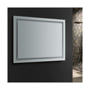 Santo 48" W x 36" H Contemporary Rectangular Framed Bathroom Wall Mirror with Light - image 4