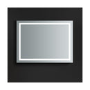 Santo 48" W x 36" H Contemporary Rectangular Framed Bathroom Wall Mirror with Light - image 10