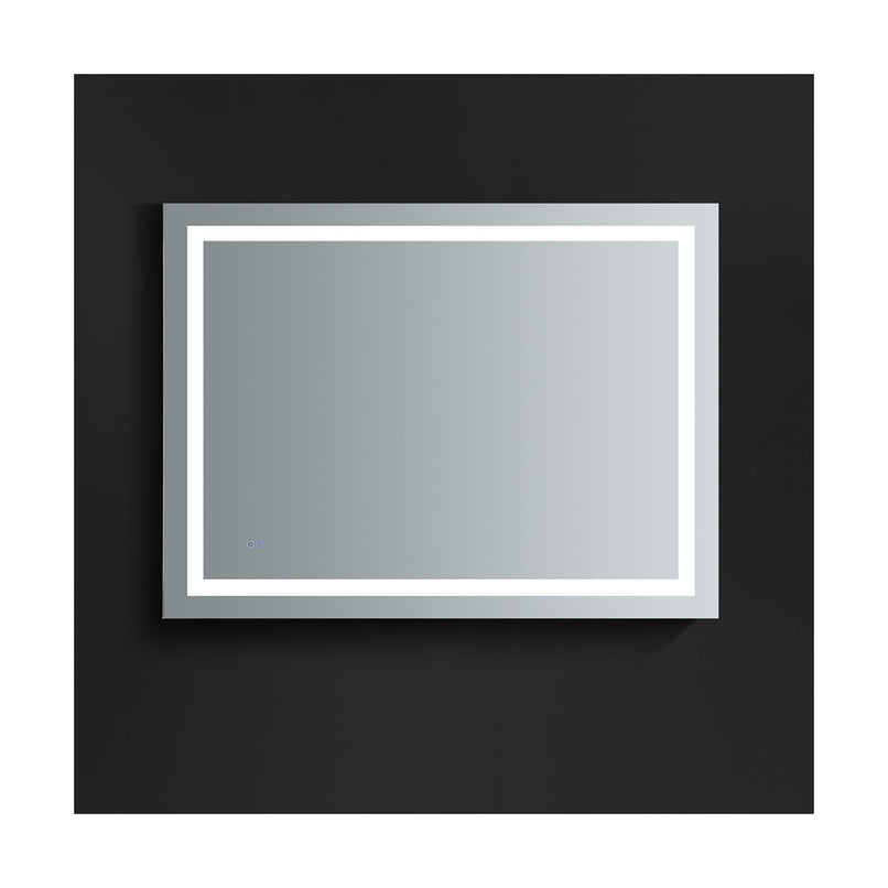 Santo 48" W x 36" H Contemporary Rectangular Framed Bathroom Wall Mirror with Light - image 10