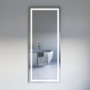 Santo 30" W x 71" H Modern Rectangular Aluminum Frameless Bathroom Wall Mirror with LED Lighting - image 1