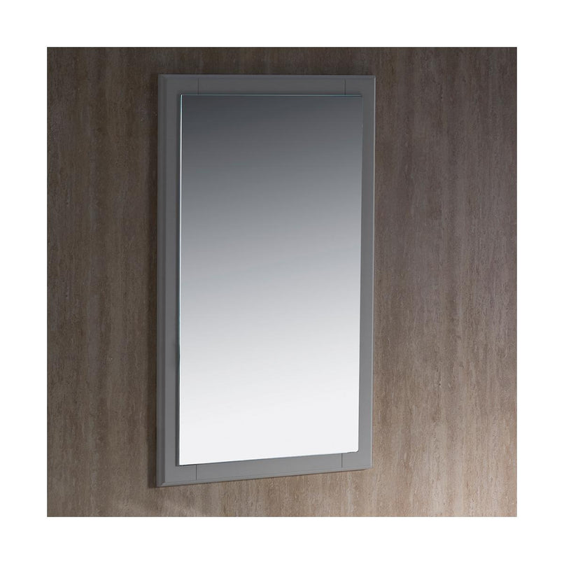 Oxford 20" W x 31-7/8" H Contemporary Rectangular Wood Framed Bathroom Wall Mirror - image 2