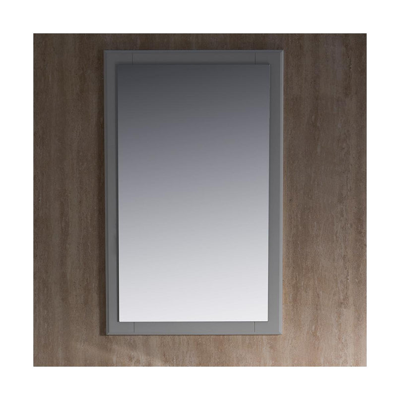 Oxford 20" W x 31-7/8" H Contemporary Rectangular Wood Framed Bathroom Wall Mirror - image 3