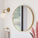 Olena 23-5/8" Diameter Circular Flat Aluminum Framed Wall Mounted Bathroom Mirror - image 6