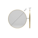 Olena 23-5/8" Diameter Circular Flat Aluminum Framed Wall Mounted Bathroom Mirror - image 10