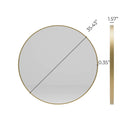 Olena 35-7/16" Diameter Circular Flat Aluminum Framed Wall Mounted Bathroom Mirror - image 7