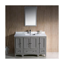 Oxford 48" Free Standing Single Basin Vanity Set with Cabinet, Quartz Vanity Top, and Framed Mirror - image 3