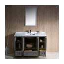 Oxford 48" Free Standing Single Basin Vanity Set with Cabinet, Quartz Vanity Top, and Framed Mirror - image 4