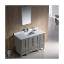 Oxford 48" Free Standing Single Basin Vanity Set with Cabinet, Quartz Vanity Top, and Framed Mirror - image 5