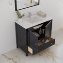 Oxford 36" Free Standing Single Basin Vanity Set with Cabinet, Quartz Vanity Top, and Framed Mirror - image 3