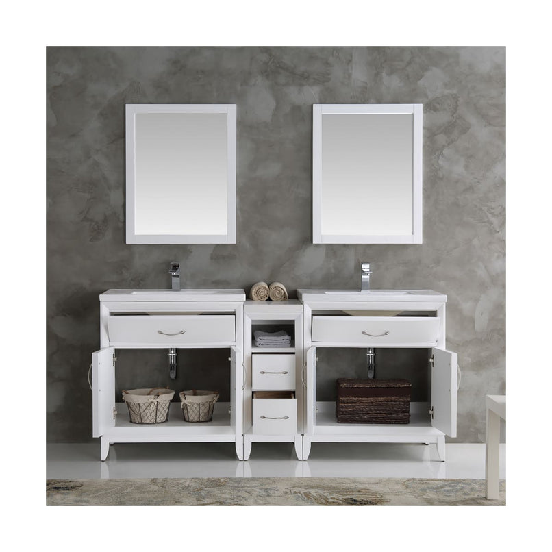 Cambridge 72" Free Standing Double Basin Vanity Set with Cabinet and Ceramic Vanity Top - image 6