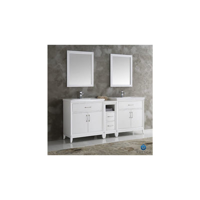 Cambridge 72" Free Standing Double Basin Vanity Set with Cabinet and Ceramic Vanity Top - image 1