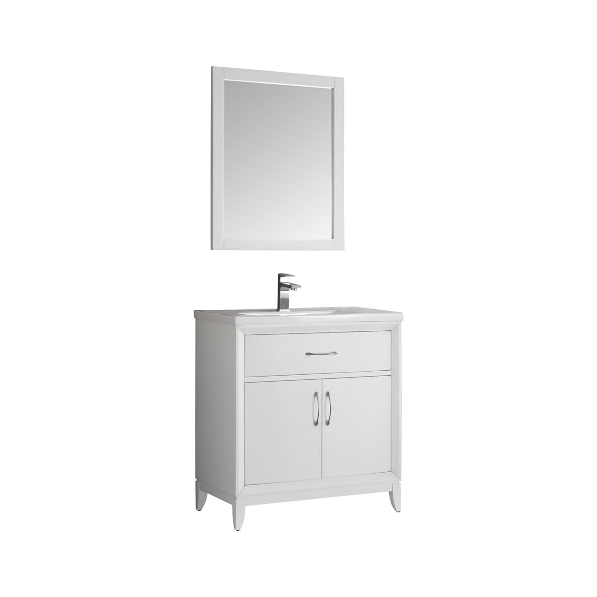 Cambridge 30" Free Standing Single Basin Vanity Set with Cabinet and Ceramic Vanity Top